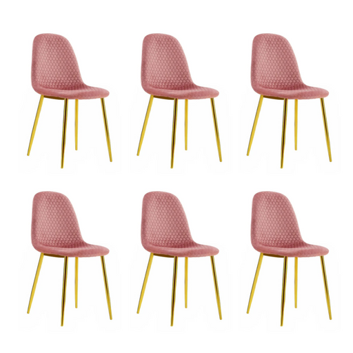 Chaise Scandinave ALVEOLE Gold vieux rose