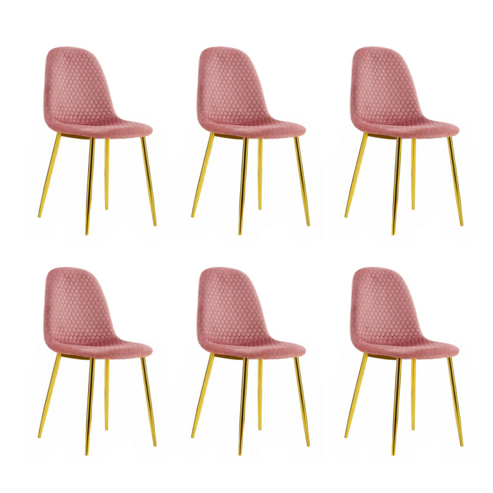 Chaise Scandinave ALVEOLE Gold vieux rose