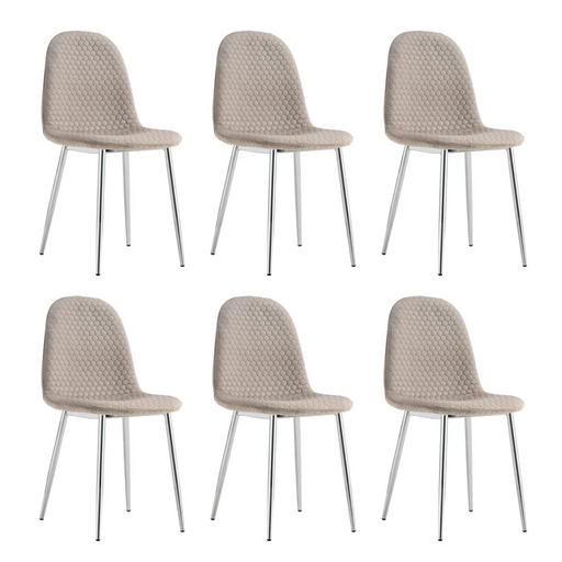 Chaise Scandinave ALVEOLE Chrome taupe