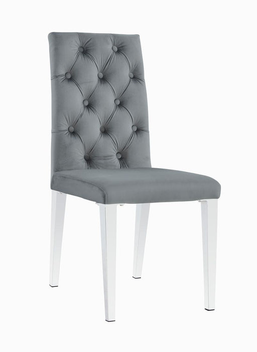 Chaise NEVADA capitonnés chrome anthracite