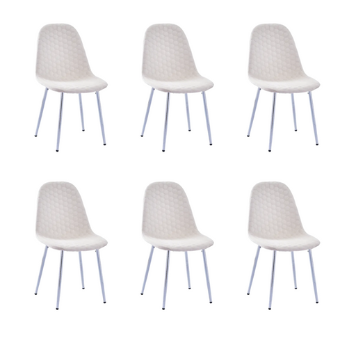 Chaise Scandinave ALVEOLE Chrome beige