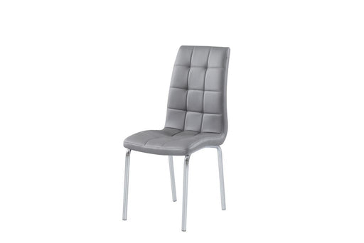 Chaise EMMA simili cuir gris