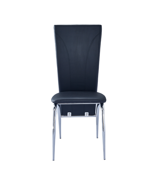 Chaise DUNA similicuir noir