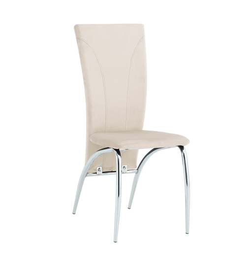 Chaise DUNA chrome velours beige beige