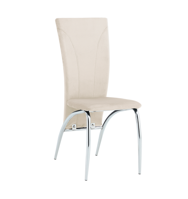 Chaise DUNA chrome velours beige beige