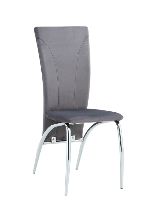 Chaise DUNA chrome velours beige gris