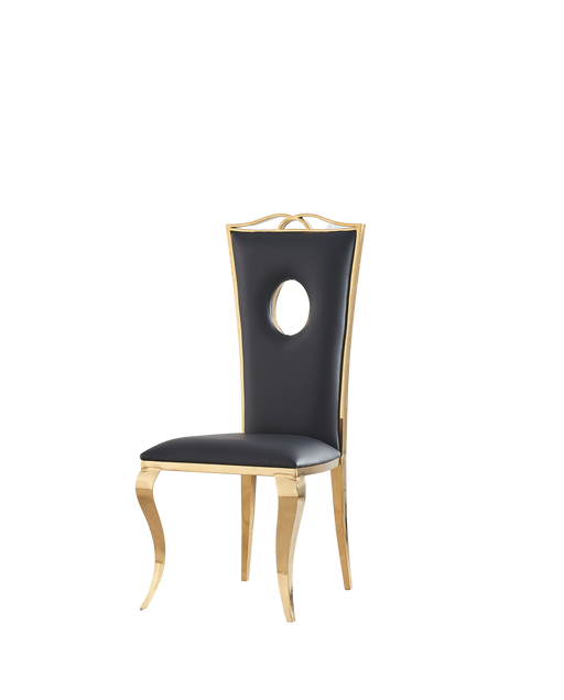 Chaise baroque ROYAL Gold Simili noir