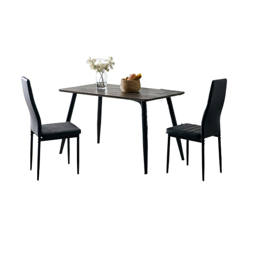 Table à manger style industriel en bois AMMO métal noir