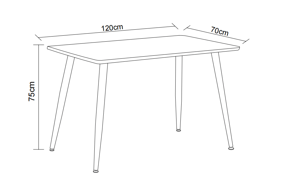 Table à manger style industriel en bois AMMO métal noir
