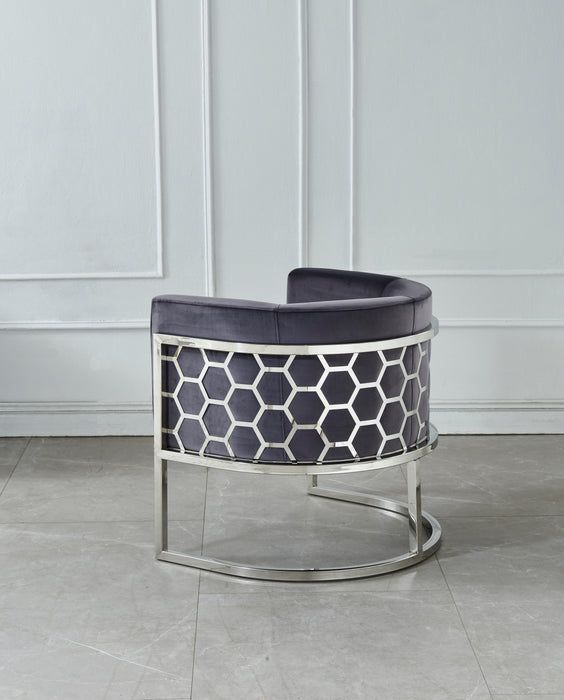 Fauteuil ALVEOLES velours anthracite anthracite