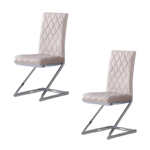 Chaise COCOMAT Chrome et velours moka