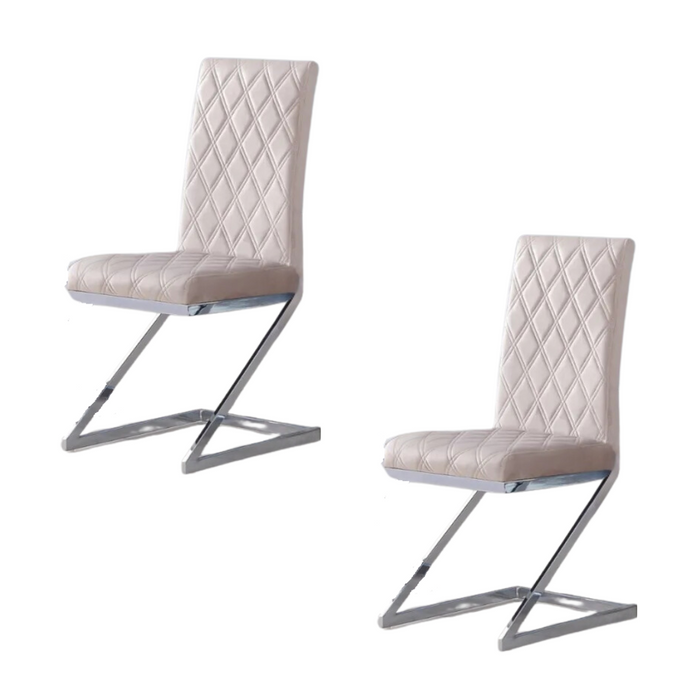 Chaise COCOMAT Chrome et velours moka