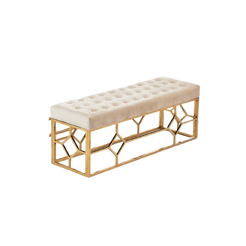 Banquette XXL VERTIGO Gold en velours moka