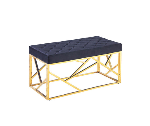 Banquette GEOMAG capitonnée Gold en velours gris