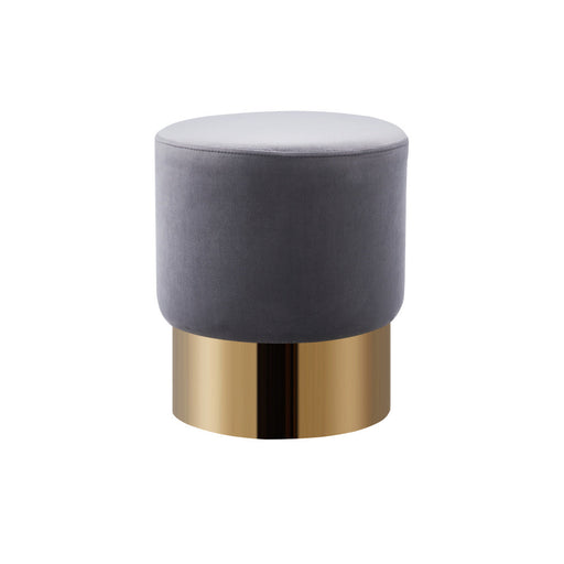 Tabouret DESIGN en velours anthracite