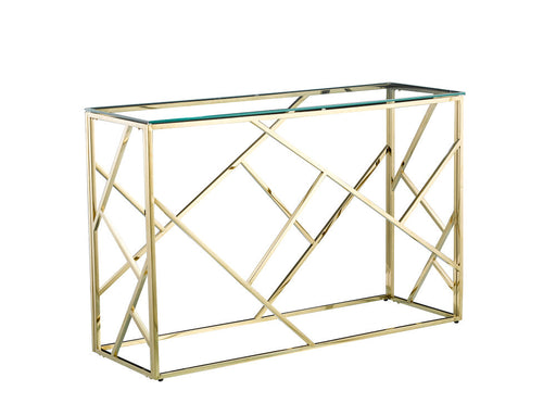 Console GEOMAG Gold Verre transparent 120x40x78 cm