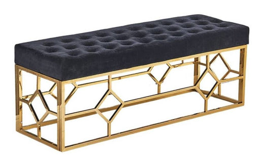 Banquette XXL VERTIGO Gold en velours noir