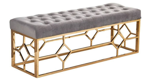 Banquette XXL VERTIGO Gold en velours gris