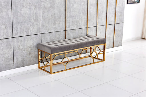 Banquette XXL VERTIGO Gold en velours anthracite