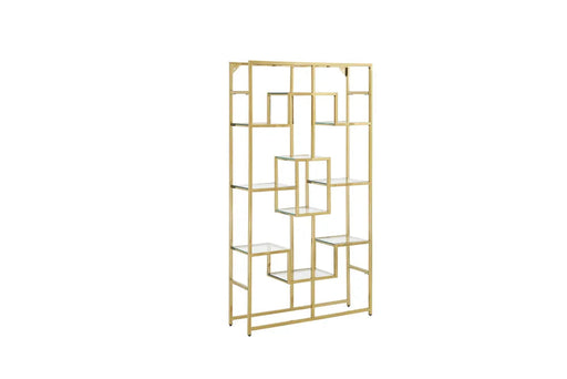 Bibliothèque étagère RICHMONT gold 100x30x180 cm
