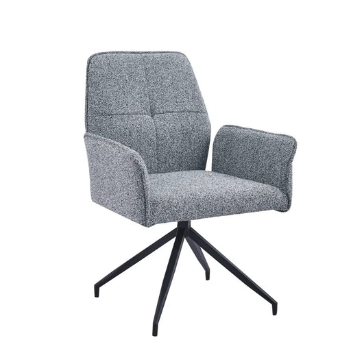Chaise de bureau LUTETIA anthracite en métal noir
