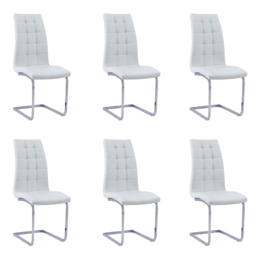 Chaise BELLA simili cuir blanc