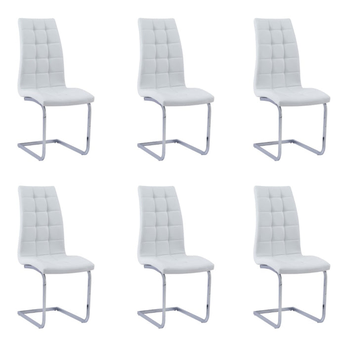 Chaise BELLA simili cuir blanc
