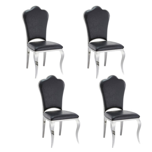 Chaise Prestige Chrome simili cuir   SAKURA noir