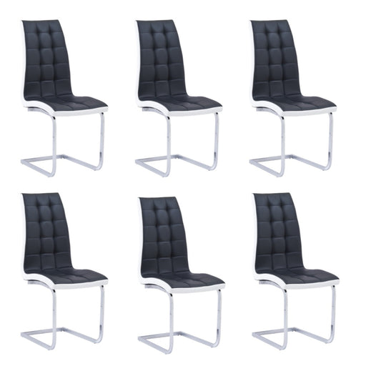 Chaise BELLA simili cuir noir