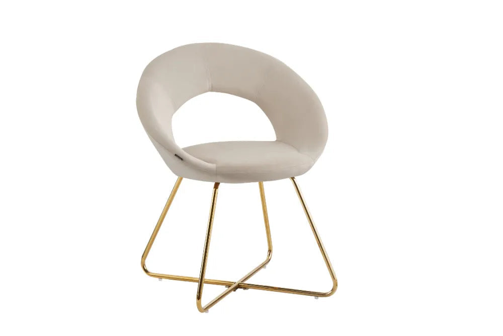 Chaise BUBBLE Gold velours anthracite