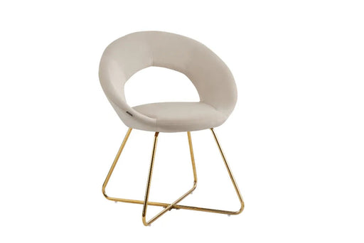 Chaise BUBBLE Gold velours anthracite