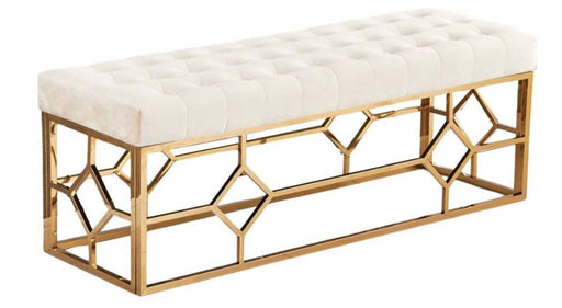 Banquette XXL VERTIGO Gold en velours beige