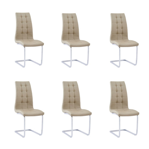 Chaise BELLA simili cuir taupe