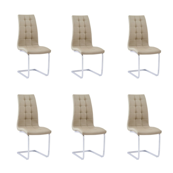 Chaise BELLA simili cuir taupe