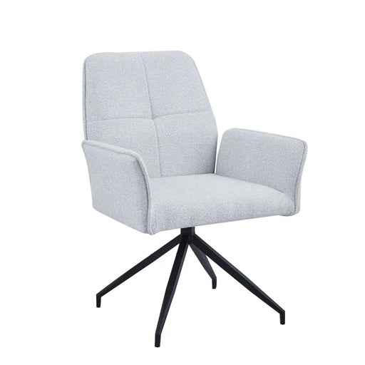 Chaise de bureau LUTETIA gris en métal noir