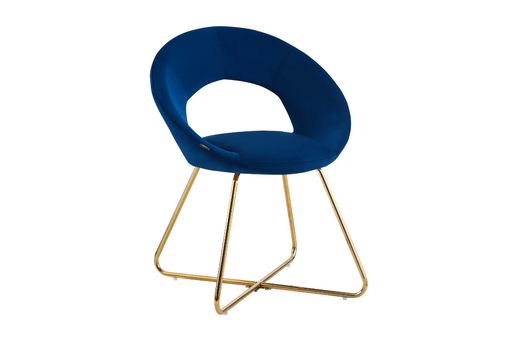 Chaise BUBBLE Gold velours écru
