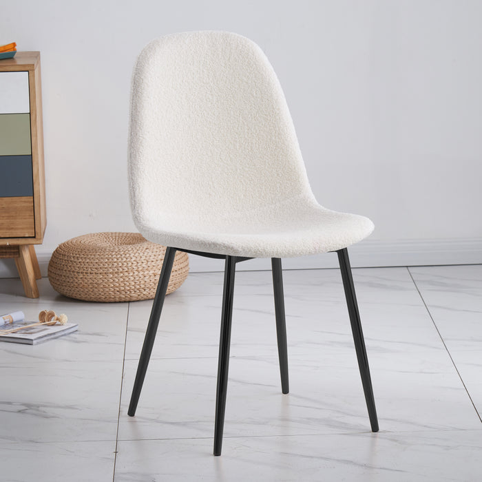 Chaise SCANDINAVE pieds noir molletonne doudou