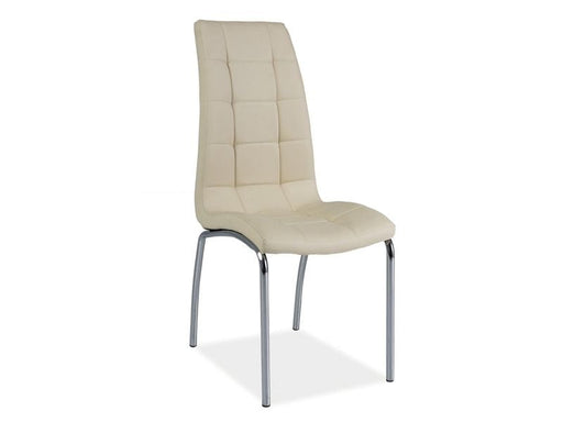 Chaise EMMA simili cuir taupe