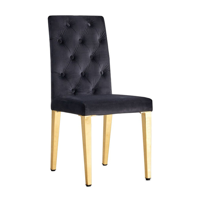 Chaise NEVADA capitonnés gold noir