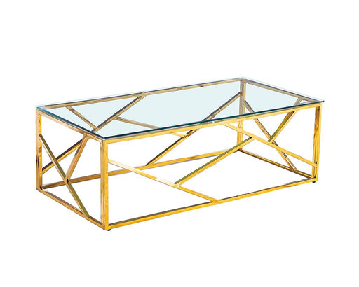 Table Basse GEOMAG Gold 120x60x45 cm transparent