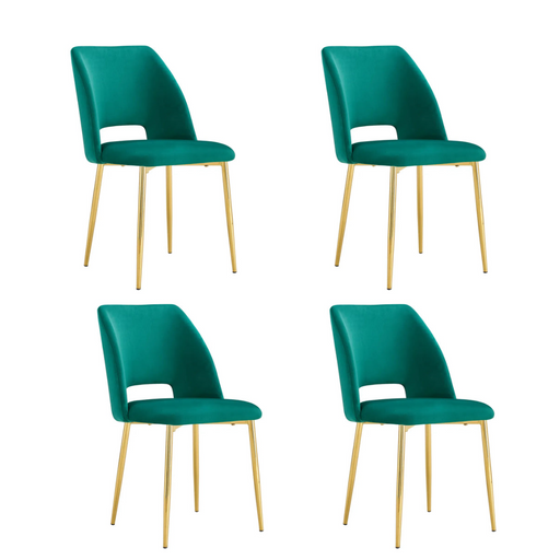 Chaise AVA Gold en Velours vert