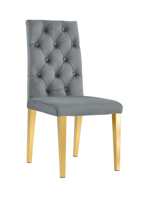 Chaise NEVADA capitonnés gold anthracite