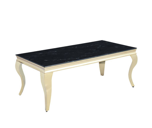 Table basse BAROQUE Gold  120x60x45 cm marbré noir