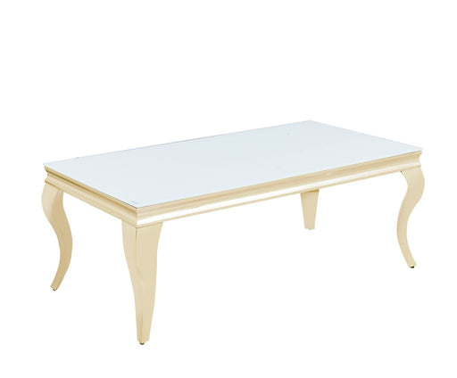 Table basse BAROQUE Gold  120x60x45 cm blanc