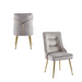 Chaise luxury ZIP en velours pieds Gold moka