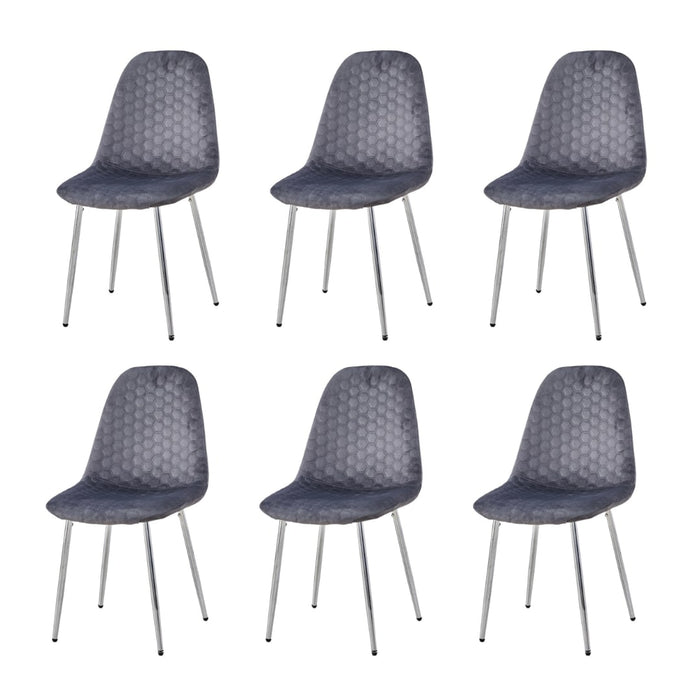 Lot de chaises Scandinave ALVEOLE Chrome - image 1