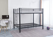 LIT SUPERPOSÉ COLOSSE EN MÉTAL NOIR MAT 140X190 CM + 140X190 CM - image 1