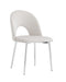 Chaise TEDDY Chrome velours gris