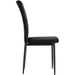 Chaise PONY assise velours pieds métal noir