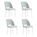 Lot de 4 chaises AVA Chrome Tissu Serge Gris - image 1